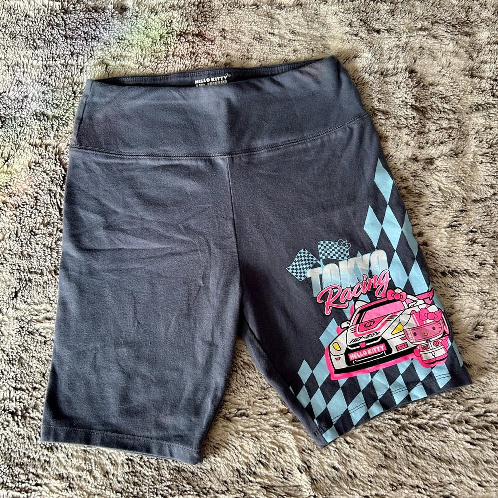 Sanrio Hello Kitty Tokyo Racing Women's Graphic Bike Shorts XS
